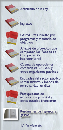 Resmenes de ingresos y gastos
